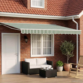 Ręczny ramowy zewnętrzny markizowy z LED 4,5 × 3 m
