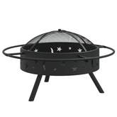 vidaXL Palenisko z pogrzebaczem, 70 cm, XXL, stal