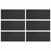 Kamień kroczący 6 pcs Czarny 60,5 x 25 x 2 cm Guma
