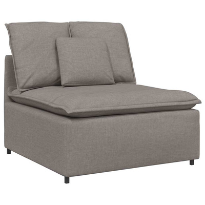Modułowy moduł centralny sofy z poduszkami Taupe 100 cm