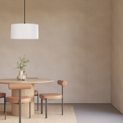 Lampa wisząca z abażurem Shanti szary abażur do sypialni