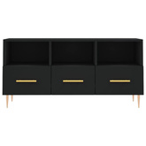 vidaXL Szafka pod TV, czarna, 102x36x50 cm, materiał drewnopochodny