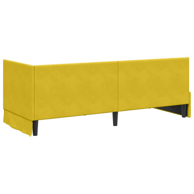 Rama łóżka narożnego Żółty 80 x 200 cm Aksamit