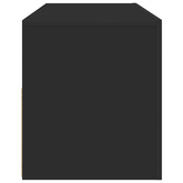 Szafka pod TV z oświetleniem LED, czarna, 120x35x40 cm