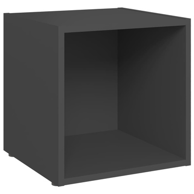 vidaXL Szafka pod TV, szara, 37x35x37 cm, materia drewnopochodny