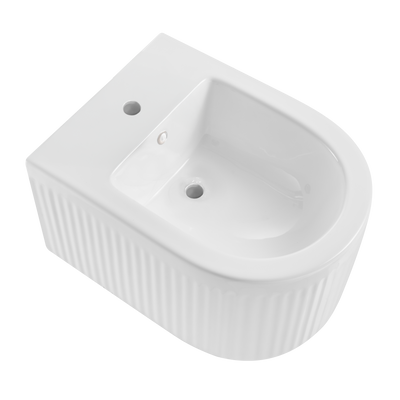 BIDET WISZĄCY GLAMOUR RYFLOWANY, BIAŁY