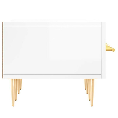 vidaXL Szafka pod TV, wysoki połysk, biała, 150x36x30 cm