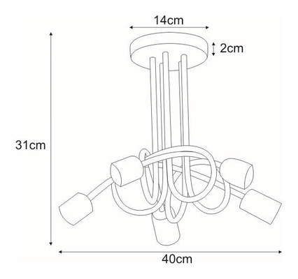 Lampa sufitowa K-3611 z serii DEZE KAJA