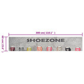 vidaXL Dywanik kuchenny, wzór Shoezone, 60x300 cm, aksamitny