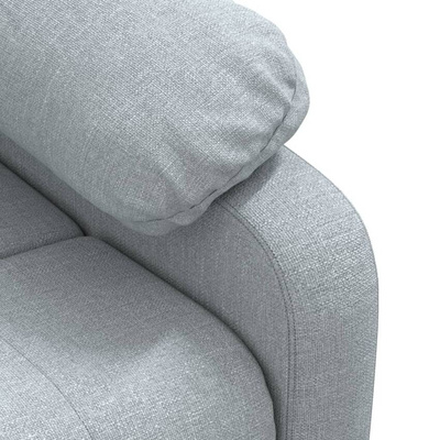 vidaXL Fotel masujący, jasnoszary, obity tkaniną wariant 11