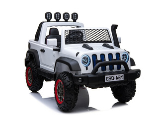 Auto Terenowe Na Akumulator YSA023 Biały 24V Dla Dzieci LED Pilot MP3