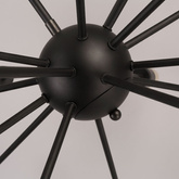 Lampa wisząca Abigali Retro Spikes, czarny 18xE27