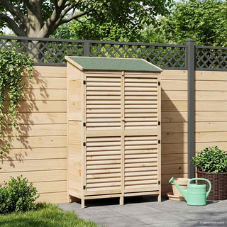 Shed ogrodowy naturalny 106 x 56 x 176,5 cm Drewno Świerkowe
