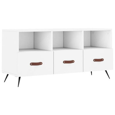 vidaXL Szafka pod TV, biała, 102x36x50 cm, materiał drewnopochodny wariant 5