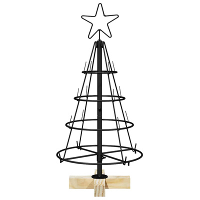 Choinka Stożkowa Świąteczna z podstawą Czarny 60 cm Stal