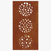 Ogrodowa dekoracja ścienna, 105x55 cm, stal kortenowska, liście