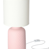 Lampka nocna Iner różowa ceramiczna z abażurem Candellux