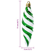 Świąteczna kula w spiralnym kształcie 40 pcs Zielony