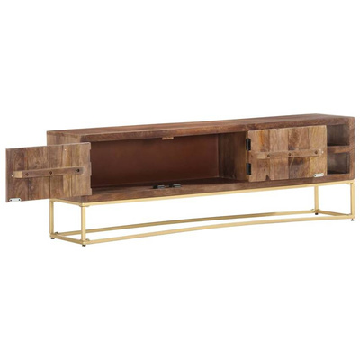 vidaXL Szafka pod TV, 138x30x46 cm, lite drewno mango