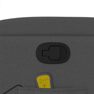 vidaXL Rozkładany fotel masujący, ciemnoszary, obity tkaniną