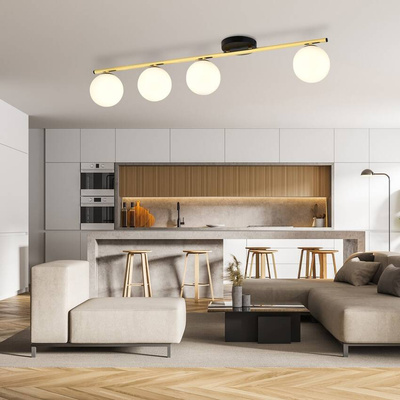 Lampa sufitowa  MONZA 4 BL OPAL