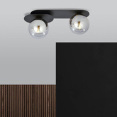 Lampa sufitowa PLAZA 2 BLACK/GRAFIT