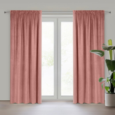 Zasłona Pierre ciemnoróżowa 140x300