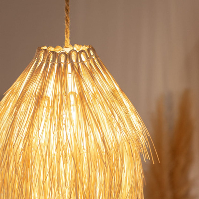 Lampa Wisząca Boho z Rattanu ?35cm Abruzzo Felicita E27
