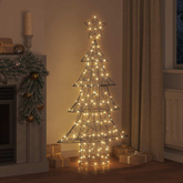 Choinka z 160 diodami LED Ciepła biel 150 cm rattan