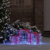 Pudełko Prezentowe 3 pcs Niebieski 20 x 20 x 20 cm Akryl