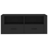 vidaXL Szafka pod TV, czarna, 100x35x40 cm, materiał drewnopochodny
