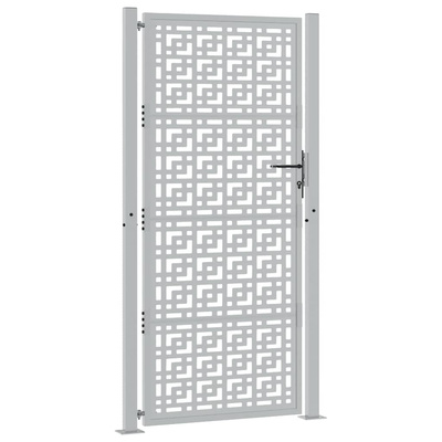Brama ogrodowa 100x200 cm Stal nierdzewna Krzyż wzór