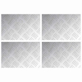 Stopień Prostokątny 4 pcs Srebrny 30 x 20 cm Aluminium