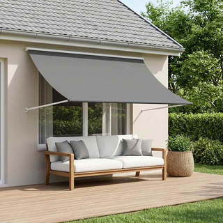 Markiza jasnoszary 400 x 150 cm 180 g / m? Poliester z powłoką PU