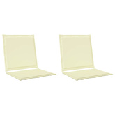 Poduszki na Siedzisko i Oparcie 2 pcs kremowy 47 x 45 x 2 cm