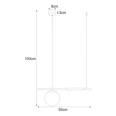 Lampa wisząca K-4950 z serii TAMBO