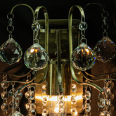 Lampa ścienna kinkiet kryształowy MONTE CARLO 1x60W E27 złoty