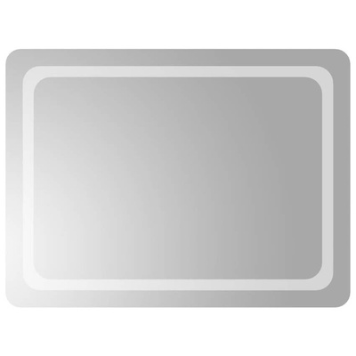 vidaXL Lustro łazienkowe z LED, 80x60 cm