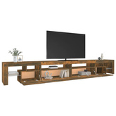 vidaXL Szafka pod TV z oświetleniem LED przydymiony dąb 290x36,5x40 cm