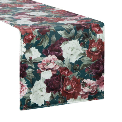 Obrus Velvet zielony 35x180