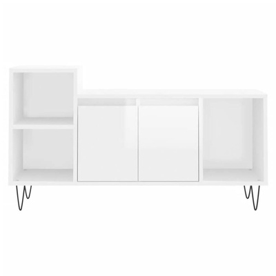 vidaXL Szafka pod TV, wysoki połysk, biała, 100x35x55 cm model standard