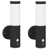 Zewnętrzna lampa ścienna 2 pcs Czarny 15 x 7,5 x 33 cm