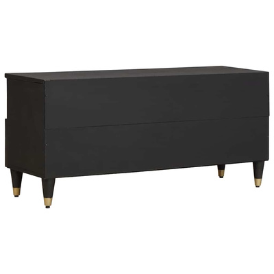 Szafka pod telewizor Czarny 100 x 33 x 46 cm Drewno z mango