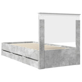 Ramka łóżka Betonowy szary 90 x 190 cm Drewno inżynieryjne