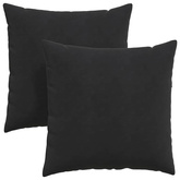 Poduszki na sofę 2 pcs Czarny 80 x 80 cm Tkanina sztruksowa
