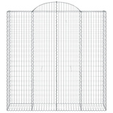 Kosze gabionowe, 4 szt, 200x50x200/220 cm, galwanizowane żelazo