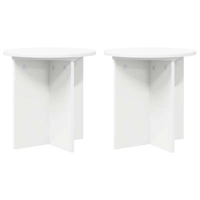 Stojak na rośliny 2 pcs Biały ?40 x 40 cm Drewno inżynieryjne