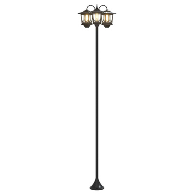 Lampion z 3 głowicami Czarny 16 x 16 x 187 cm Aluminium i ABS
