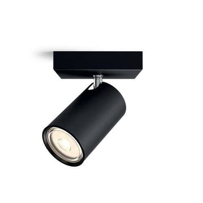 Reflektor natynkowy Philips myLiving KOSIPO, 1 x GU10, czarny, 5059130PN