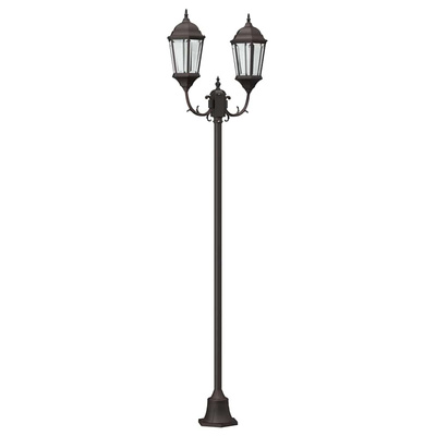 Lampa ogrodowa kolor bronzu 68 x 20 x 235 cm Aluminium i szkło